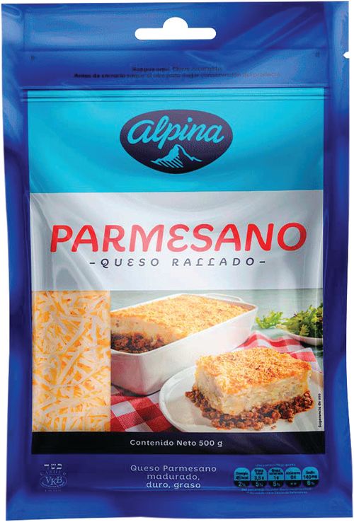 QUESO PARMESANO RALLADO  x 500GR ALPINA