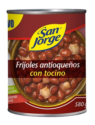 FRIJOL CON TOCINO SAN JORGE x 580GR