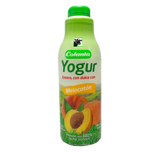 YOGUR ENTERO MELOCOTO GFA COLANTA*1000GR