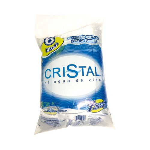 AGUA CRISTAL BOLSA  x  6LT