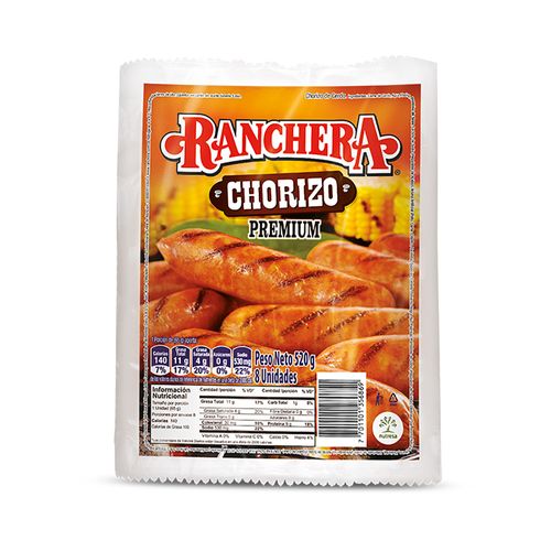 CHORIZO RANCHERA X8 UND  x 520GR