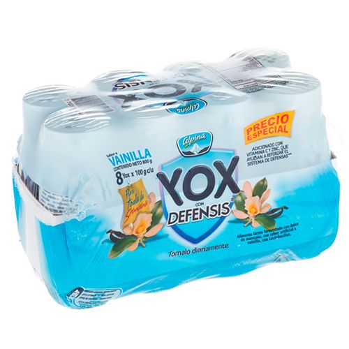 MULTIPACK BEBIDA VAINILLA YOX 8 UN*100GR