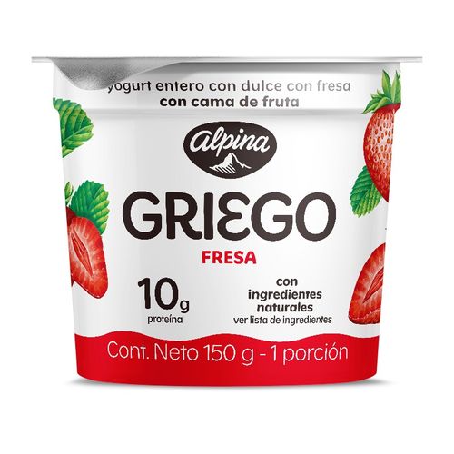 YOGURT GRIEGO ALPINA FRESA*150GR