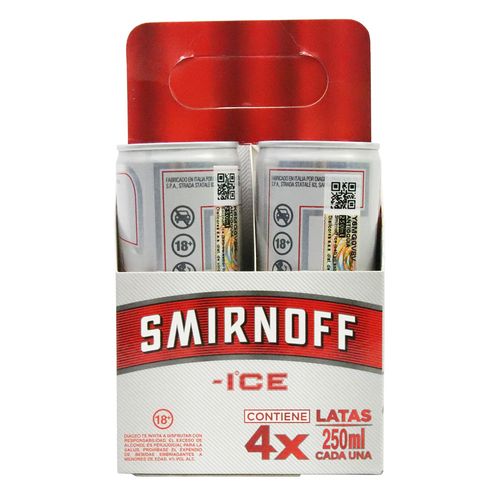 SMIRNOFF ICE RED FOUR PACK*250ML