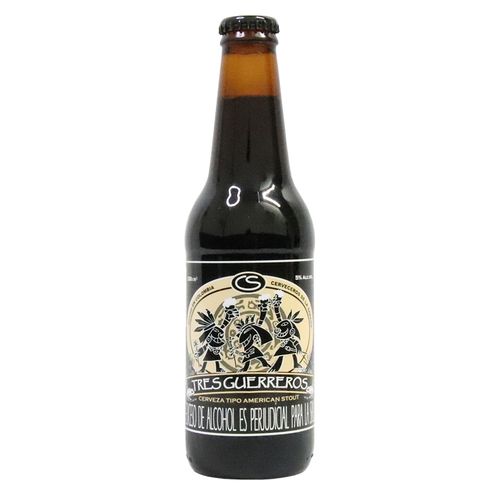 CERVEZA 3 GUERREROS STOUT BOT x 330 ML