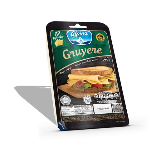 QUESO GRUYERE TAJADO ALPINA*204 GR