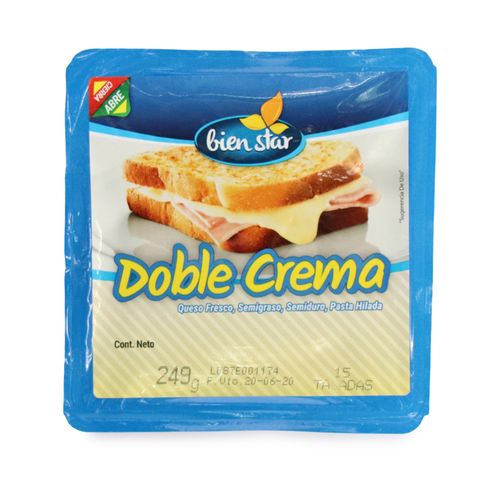 QUESO DOBLE CREMA *15 TAJDAS BIEN STAR