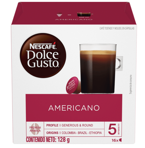 CAFÉ AMERICANO DOLCE GUSTO*16 CÁP*128