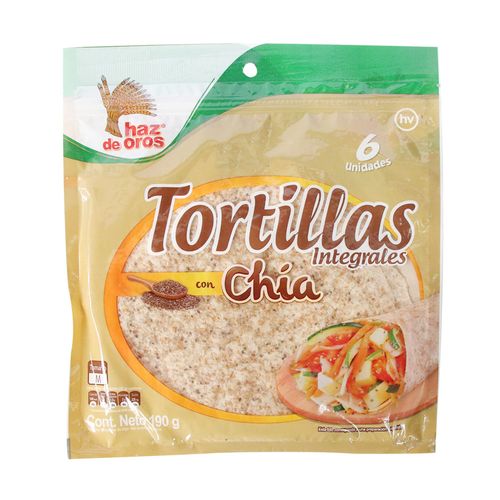 TORTILLA INTEGRAL  HAZ DE OROS  x 190GR
