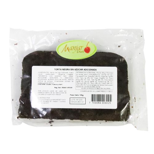 TORTA NEGRA FRUTAS 100gr NATURAL DIET