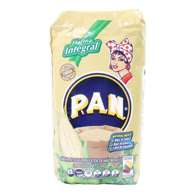 HARINA PAN MAIZ INTEGRAL BLANCO x 1000GR