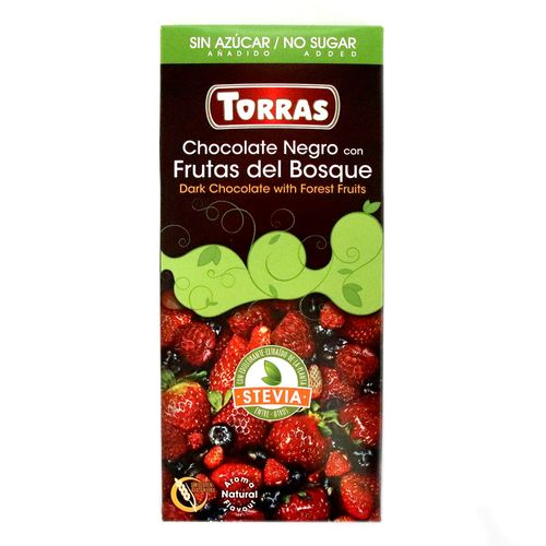 TABLETA CHOCO STEVIA FRUTOS TORRAS*125GR