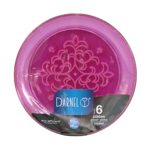 PLATO CRISTAL ROSADO DARNEL*16CM