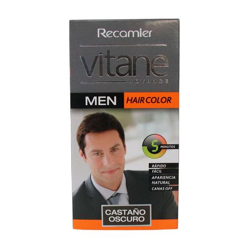 TINTE VITANE HOMBRE CASTAÑO OSCURO *25GR