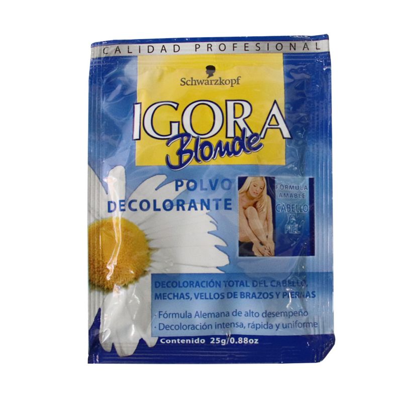 Polvo Decolorante, Igora Blonde, 25 gr (Pack de 3)