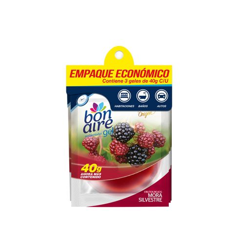AMB BONAIRE GEL RESPUESTO MORA 3UND*40GR