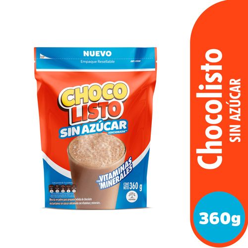 CHOCOLISTO SIN AZUCAR  x 360GR