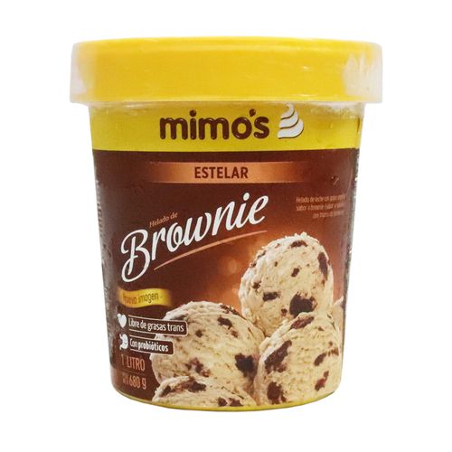 HELADO ESTELAR BROWNIE  x 1L MIMO`S