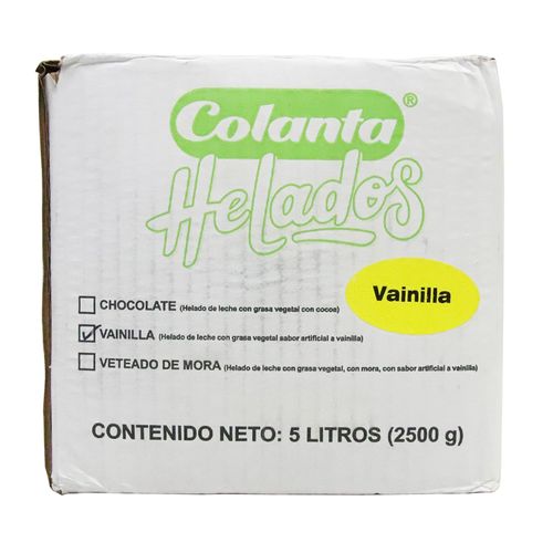 HELADO VAINILLA COLANTA*5LT