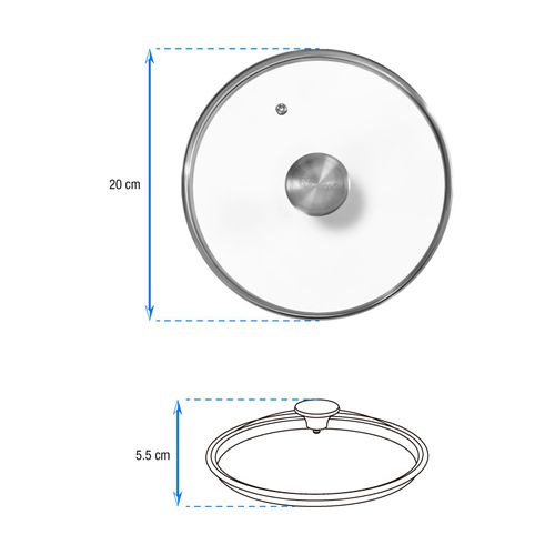 TAPA SARTEN VIDRIO VICTORIA 20CM