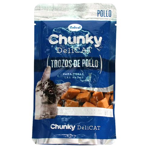 CHUNKY DELICAT TROZOS DE POLLO  x 80 GR