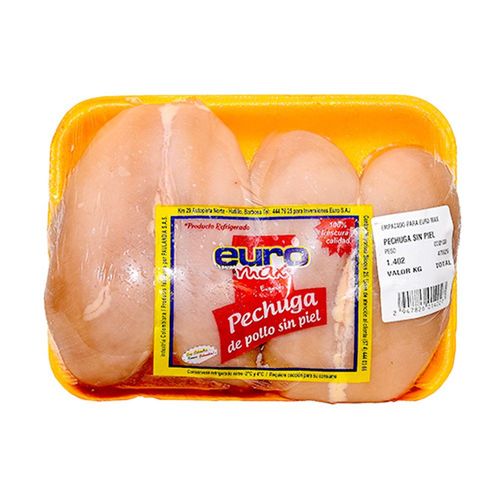 PECHUGA SIN PIEL FRESCA EUROMAX *KG 2 UN