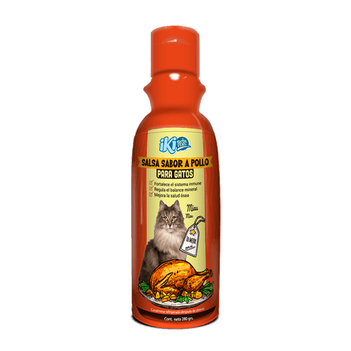 SALSA DE POLLO PARA GATOS IKIPETS*280ML