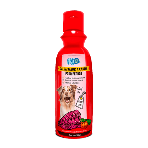 SALSA DE CARNE PARA PERROS IKIPETS*280ML