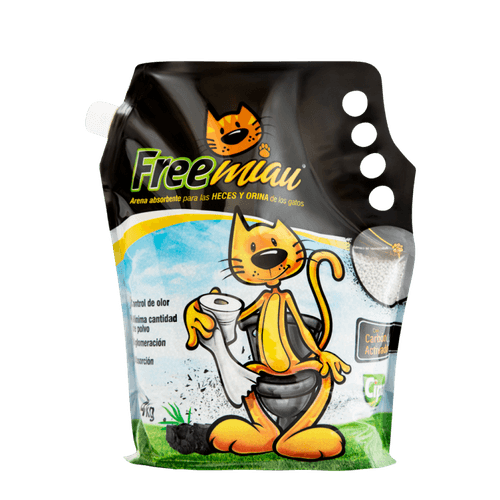 ARENA SANI.FREEMIAU CARBON ACTIVADO 4 KG
