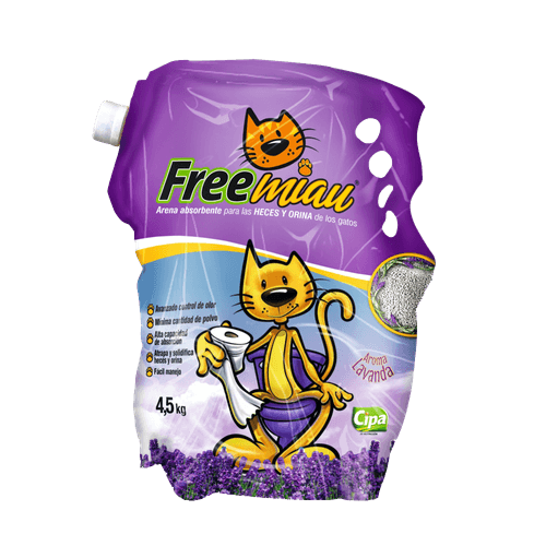 ARENA SANI. LAVANDA FREE MIAU GATO*4.5KG