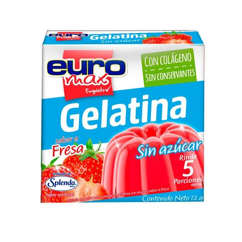 GELATINA LIGHT FRESA EUROMAX x 12gr