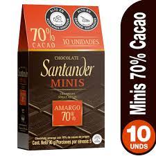 CHOCOLATINA SANTANDER 70% MINIS 90GR