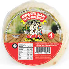 AREPA RLL QUESO MOZARELLA DON PAISA*330G
