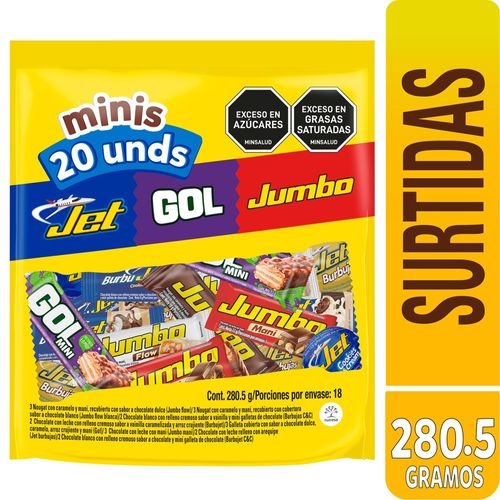 CHOCOLATIN SURTIDAS JET JUMBO GOL*280 GR