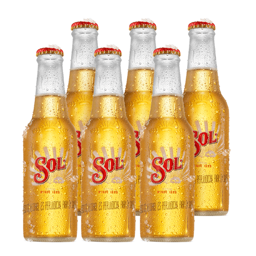 CERVEZA SOL BOTELLA SIX PACK X 250 ML