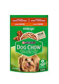 POUCH DOGCHOW ADULTO PEQ CARNE*100GR