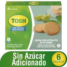 GALLETA TOSH LIMON TE VERDE X 144GR