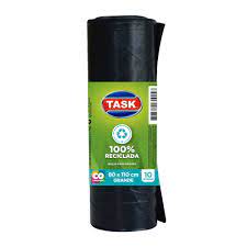 BOLSA BASURA TASK BIO ROLLO 80X110 10UND