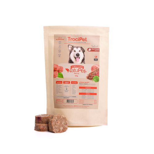ALIMENTO BEEF STEAK/MENTA NATUPET*300G