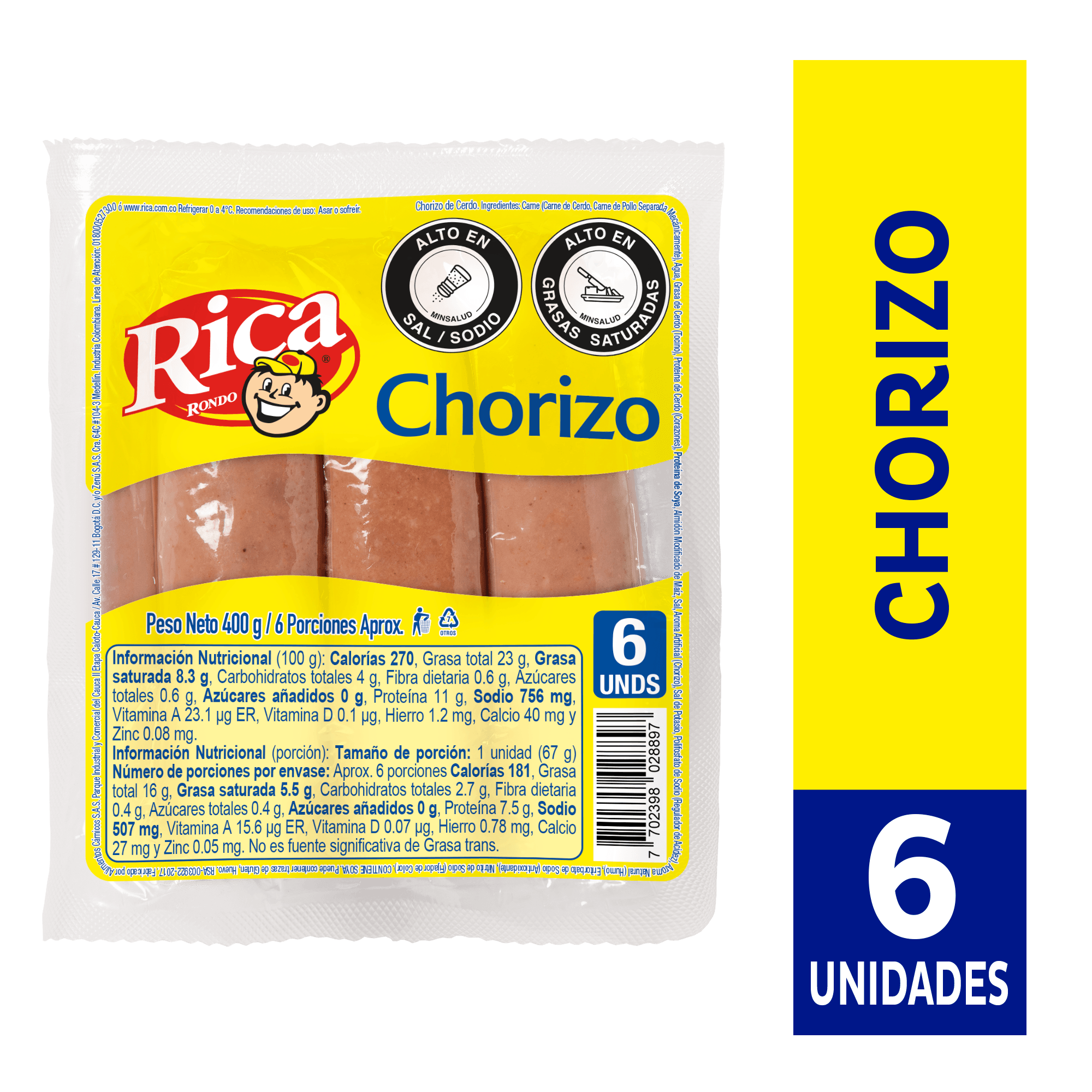 CHORIZO RICA x 400GR