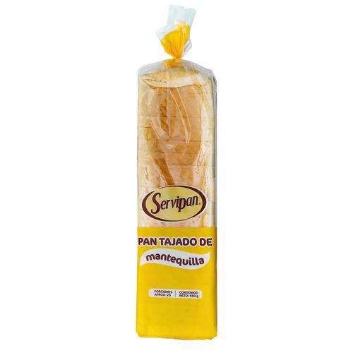 PAN TAJADO MANTEQUILLA SERVIPAN  x 550GR
