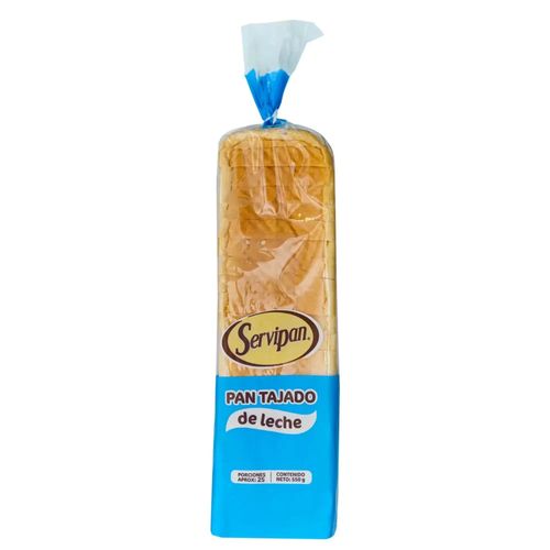 PAN TAJADO DE LECHE SERVIPAN  x 550GR