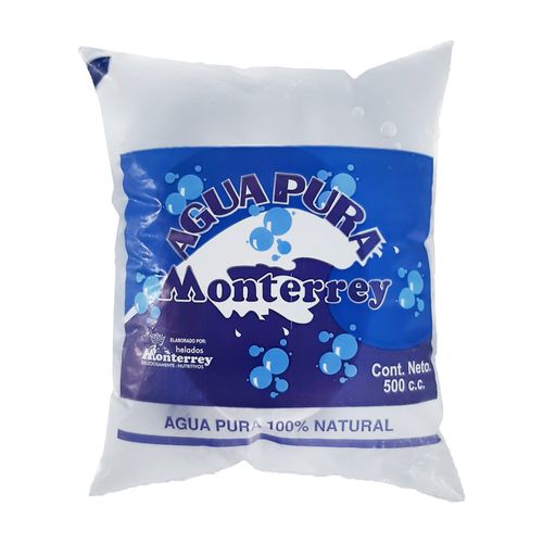 BOLSA DE AGUA 1/2 LITRO MONTERREY *500CC