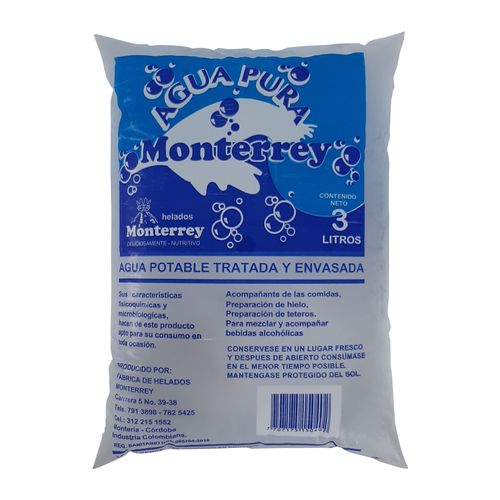 BOLSA DE AGUA  MONTERREY *3 LTR