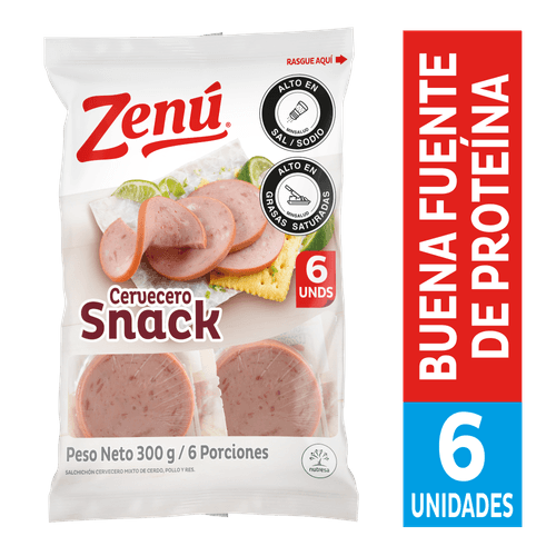 SALCHICHON SNACK ZENU  x 300 GR