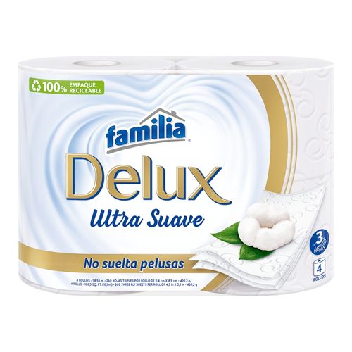 PAPEL HIGIENICO DELUX FAMILIA  x 4ROLLOS
