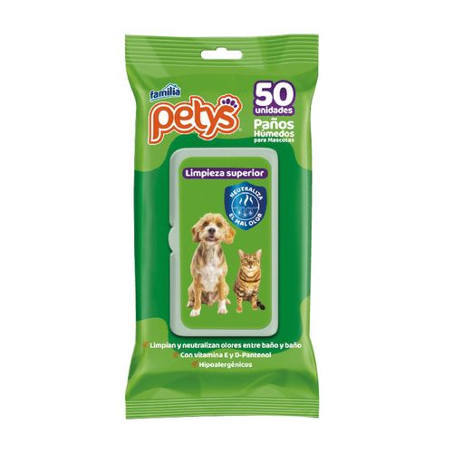 PAÑOS HUMEDOS ORIGINAL PETYS*50UND