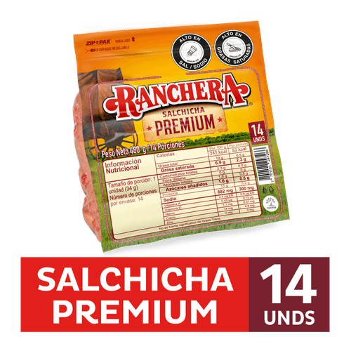 SALCHICHA RANCHERA  x 480GR