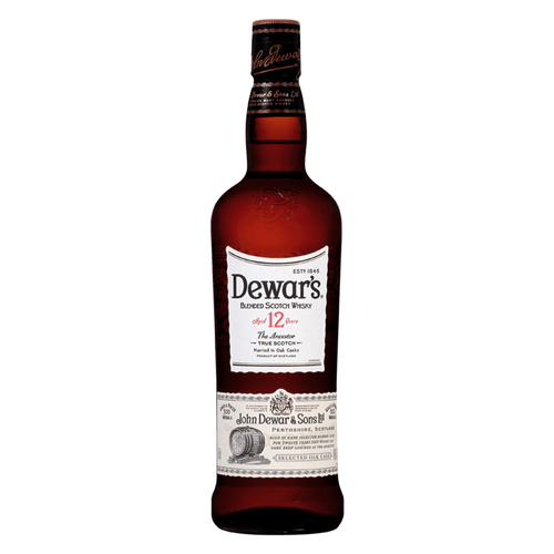 WHISKY DEWARS 12 AÑOS BACARDI x 750ML