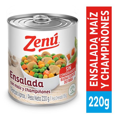 ENSALADA/MAIZ/CHAMPIÑON LATA ZENU*220GR
